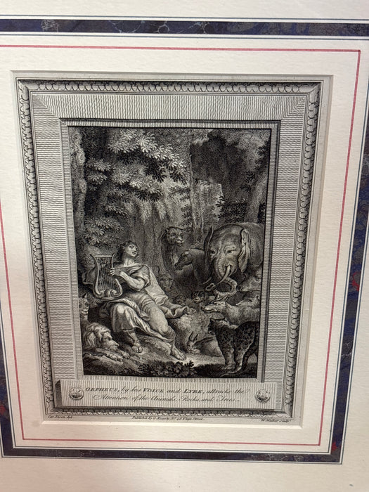 SILVER FRAMED LADY PLAYING LYRE IN FOREST
