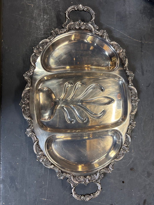 LARGE SILVER PLATE MEAT TRAY
