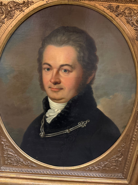 LARGE ORNATE GOLD FRAMED PORTRAIT OF MAN