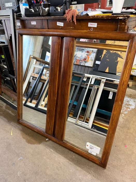 FRAMED MID CENTURY STYLE 2 PANEL MIRROR