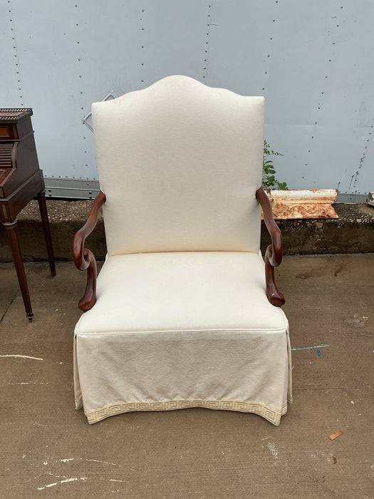 OVERSIZED MUTTON BONE ARM CHAIR WITH SKIRT