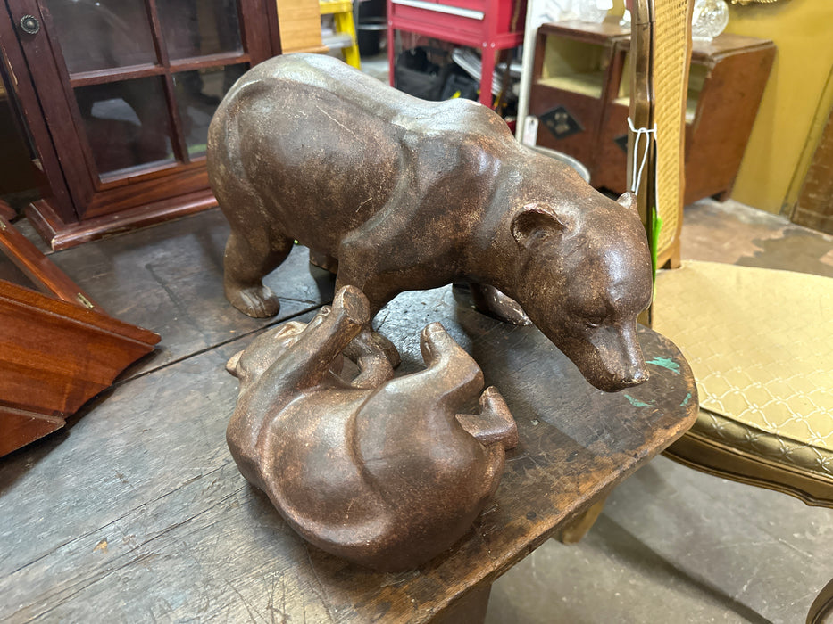 MAMA AND BABY BEAR STAUE SET