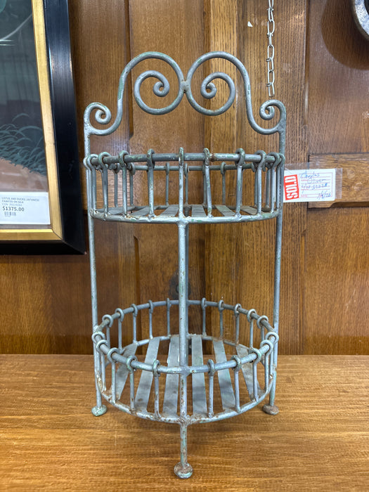 SMALL METAL 2 TIER TOILETRIES BASKET