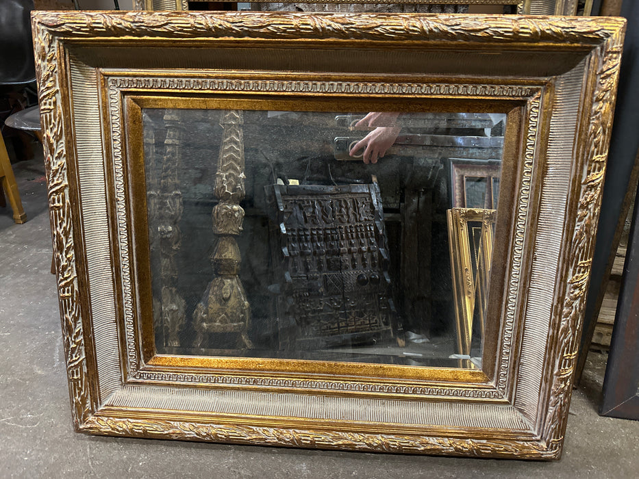 HEAVY GOLD FRAME BEVELED  MIRROR