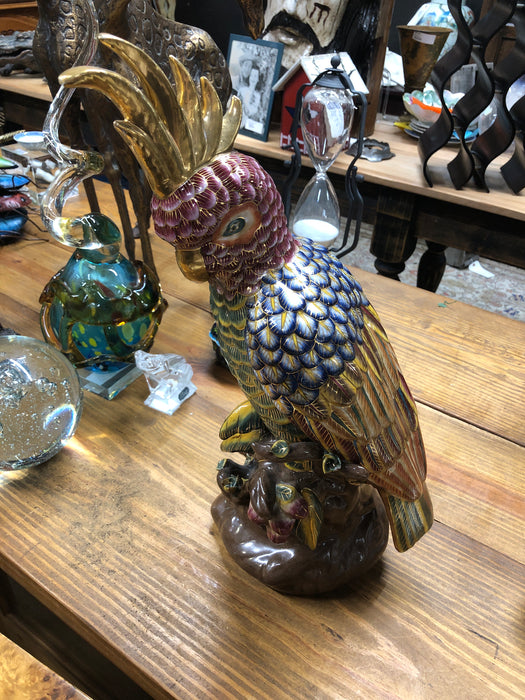 CERAMIC POLYCHORME COCKATOO