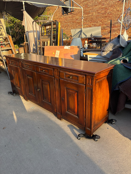 DARK OAK RUSTIC RAISED PANELS SIDEBOARD