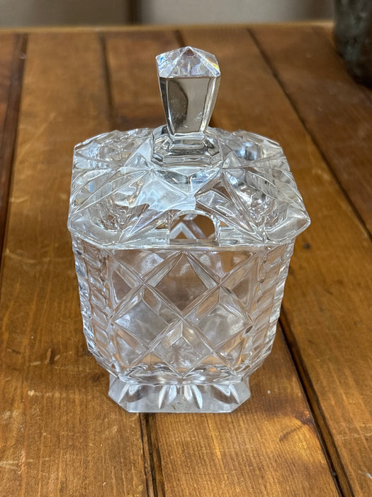 SMALL GLASS JAM POT