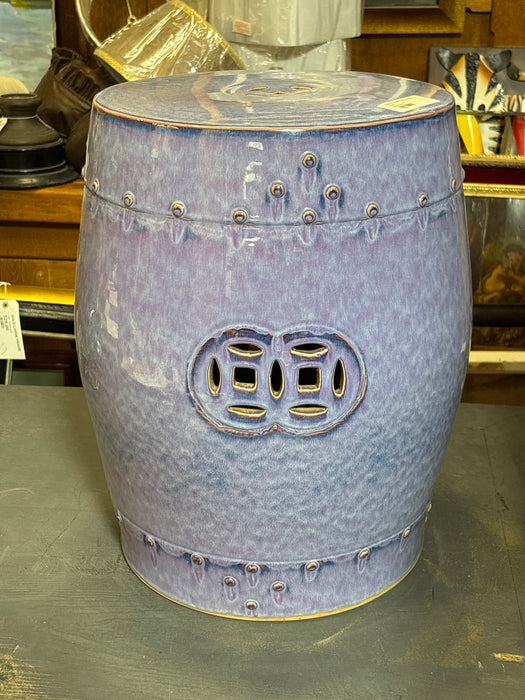 PURPLE PORCELAIN GARDEN SEAT