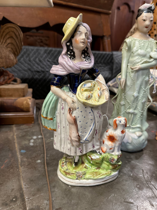 AS FOUND STAFFORDHSIRE FIGURE OF WOMAN