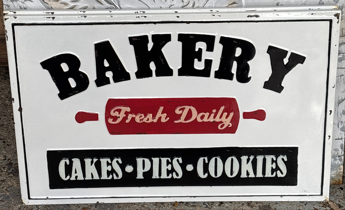 TIN BAKERY SIGN 1 OF 2