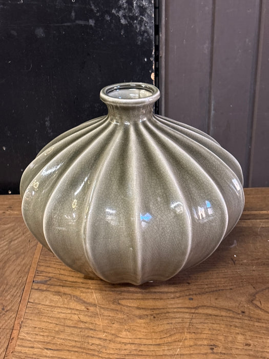 CERAMIC SQUASH VASE