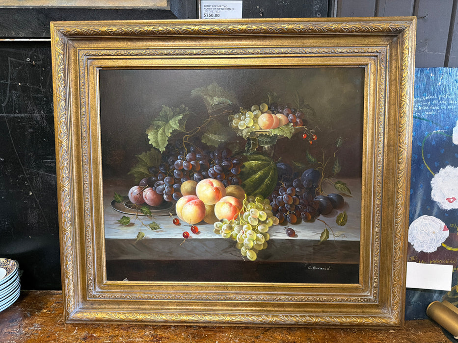 VINTAGE STILL LIFE FRUIT PAINTING