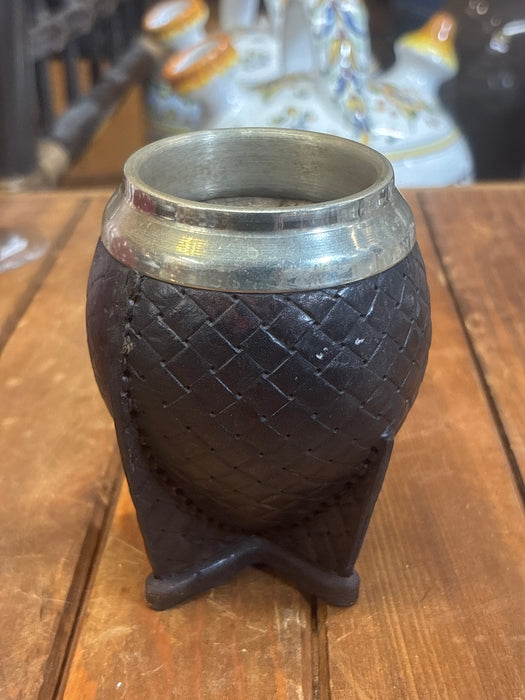 SMALL LEATHER CONTAINER