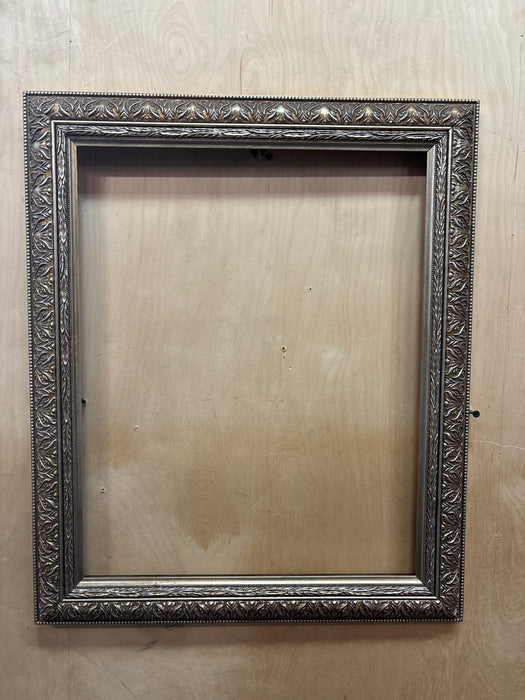MEDIUM ORNATE SILVER GILT FRAME 16”W 20”L