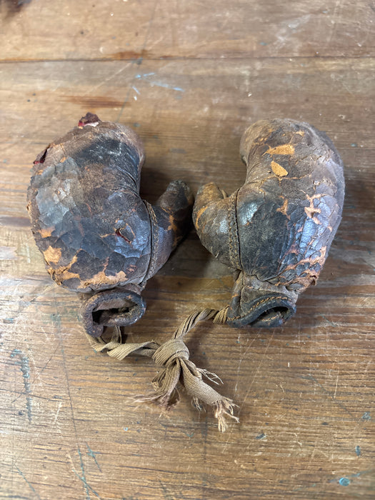 PAIR OF VINTAGE MINI LEATHER BOXING GLOVES