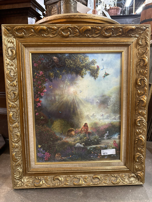 ORNATE GOLD FRAME WITH PRINT