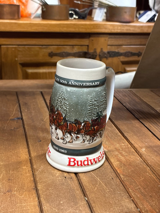 50TH ANNIVERSARY COLLECTIBLE CLYDESDALE BUDWEISER STEIN