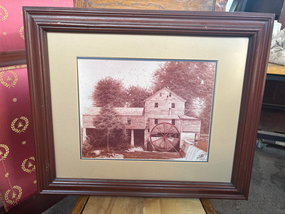 FRAMED WATERMILL PRINT BY ANDREW CHAPMAN