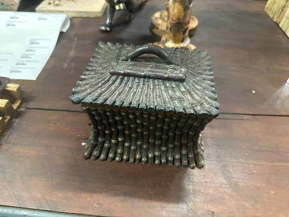 SMALL RESIN BAMBOO BOX