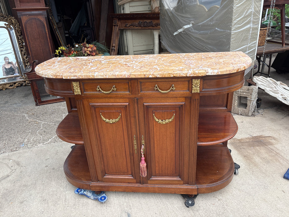 BEAUTIFUL FRENCH MARBLE TOP SERVER C. 1910