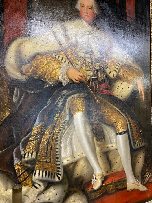 HUGE OIL PAINTING OF KING GEORGE