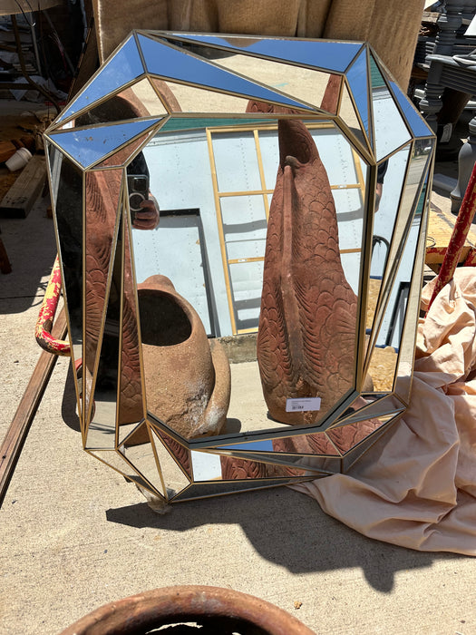 MODERN GLASS FRAMED MIRROR