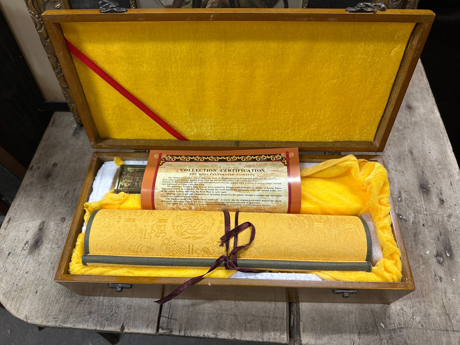 CHINESE SCROLL WITH CERTIFICATE