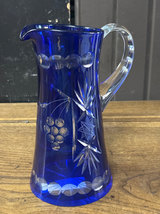 COBALT GLASS PITCHER