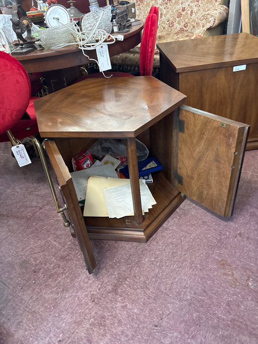 LARGE VINTAGE 2 DOOR HEXAGON CABINET