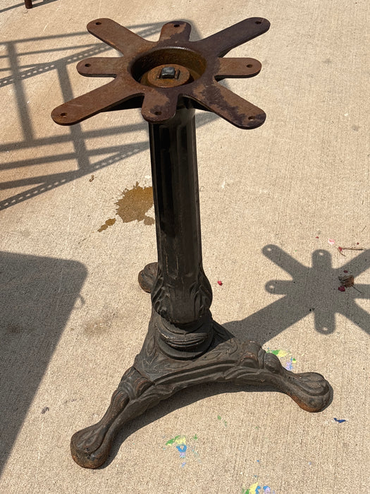 ORNATE BLACK IRON PUB TABLE BASE 1 OF 6