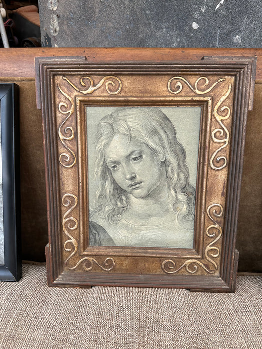 DURER DRAWING 12 YEAR OLD CHIRST REPRO