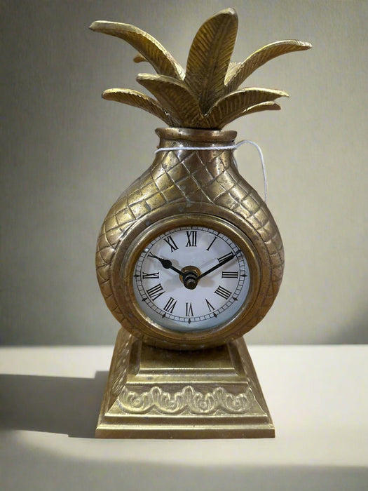 BRASS PINEAPPLE CLOCK