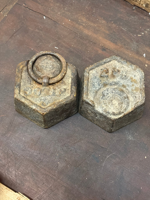 PAIR OF 2 KILO WEIGHTS