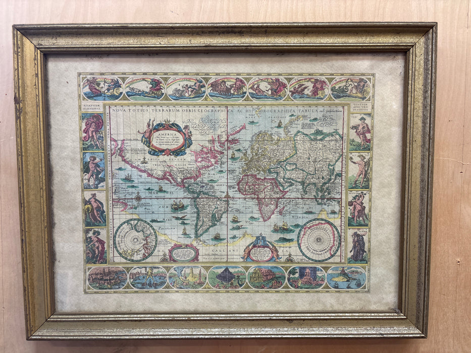 SMALL REPRODUCTION WORLD MAP