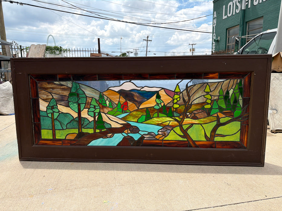 FRAMED ART NOUVEAU TRANSOM
