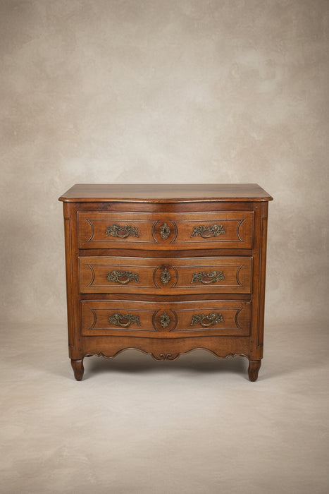 SMALL OXBOW FRONT COUNTRY FRENCH OAK 3 DRAWER CHEST