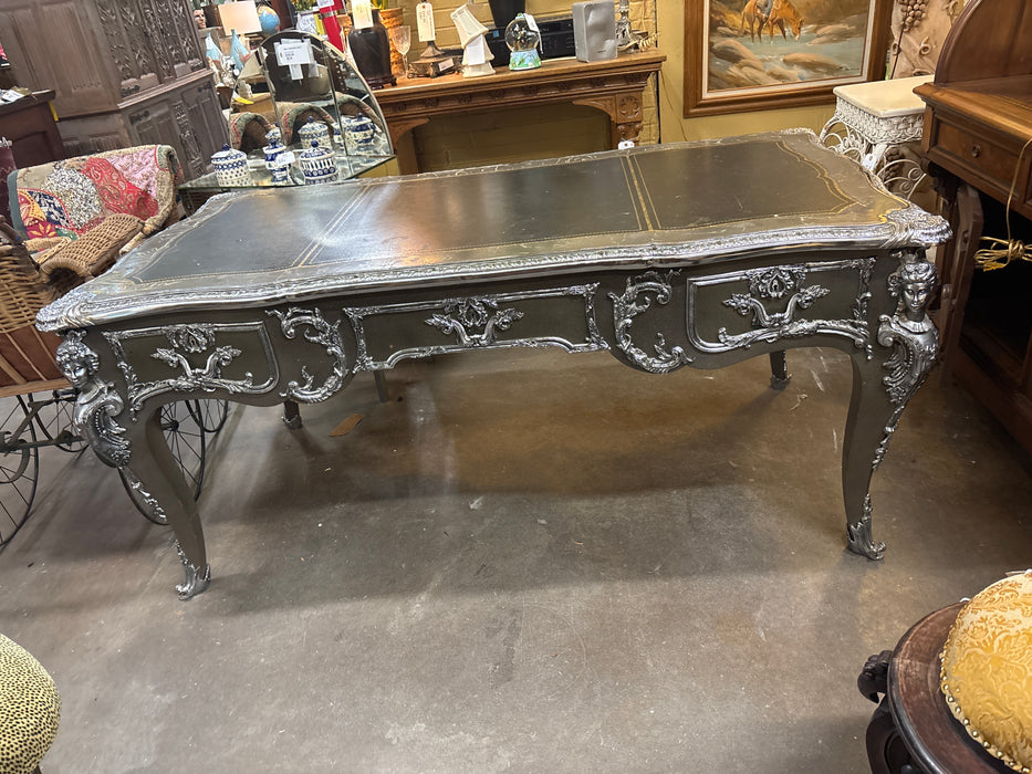 LARGE SILVER FRENCH STYLE DESK