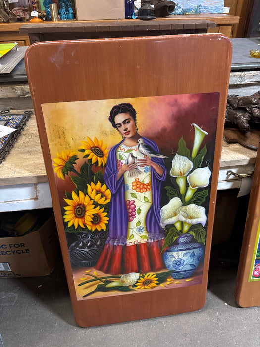 TABLE TOP WITH FRIDA KAHLO ART