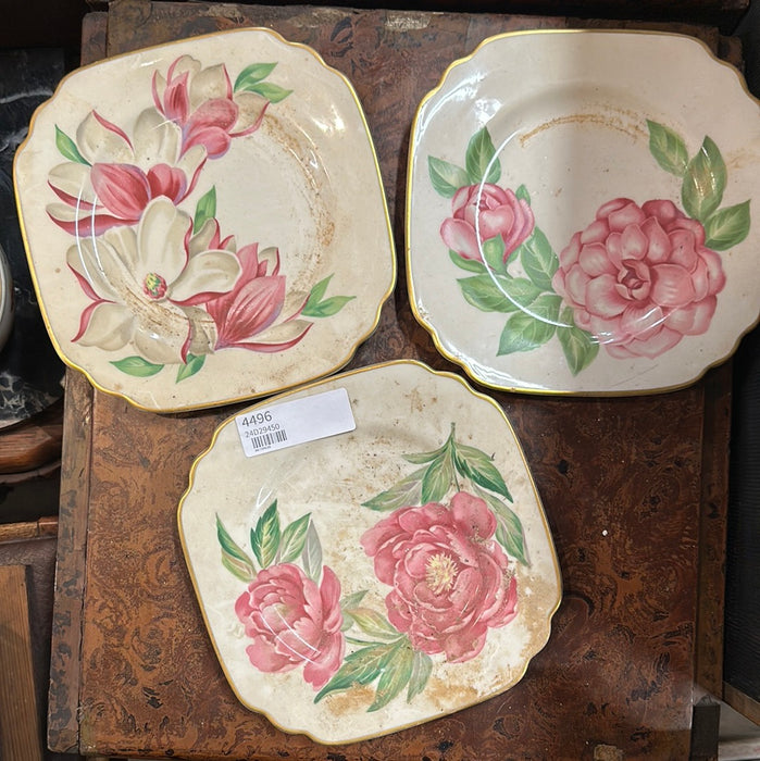 SET OF 3 SYRACUSE CHINA MAGNOLIA PLATES