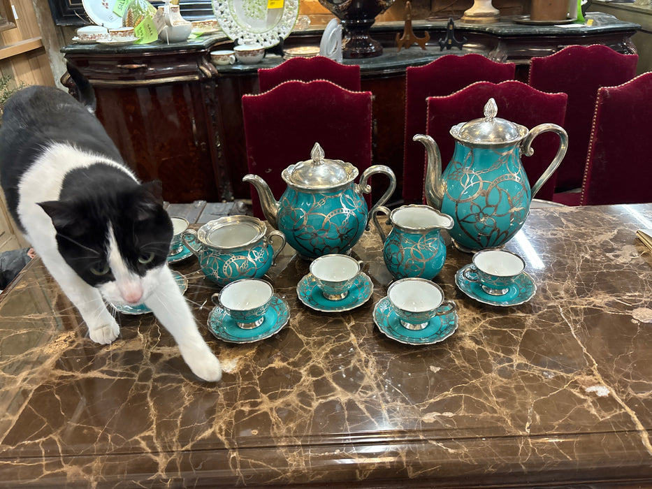 BAVARIAN TURQUOISE TEA SET