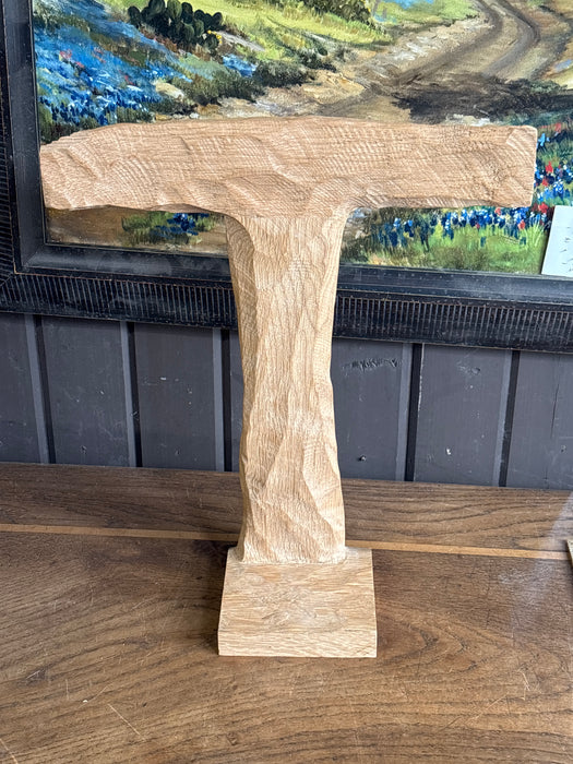 CARVED T SHAPED WOOD