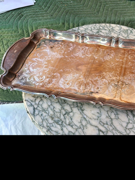 SILVER PLATE ORNATE TRAY