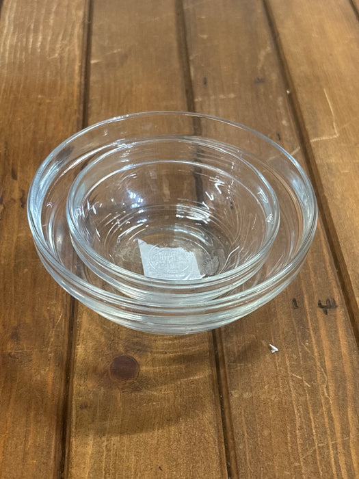 PAIR OF FRENCH GLASS DURALEX BOWLS
