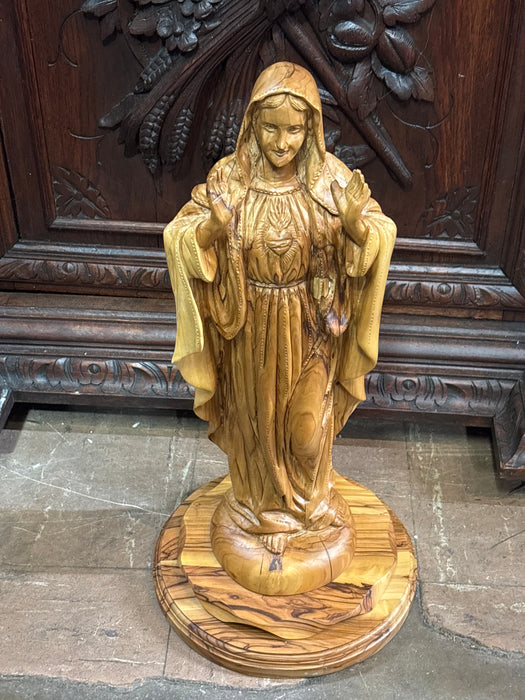 OLIVE WOOD CARVED MARY
