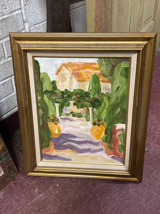 FRAMED IMPRESSIONIST SOUTHWEST LANDSCAPE