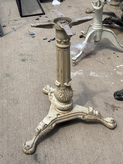 SIMPLE WHITE IRON PUB TABLE BASE 1 OF 10