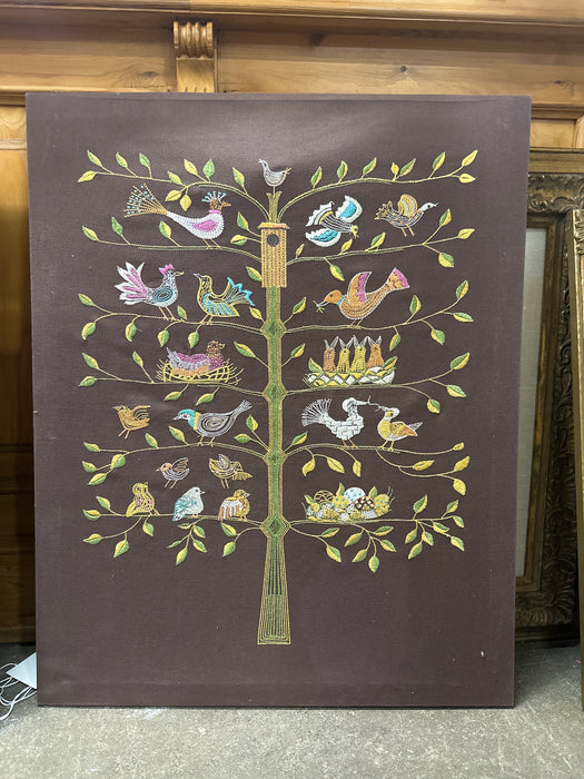 MCM LOOK NEEDLEWORK HANGING TAPESTRY