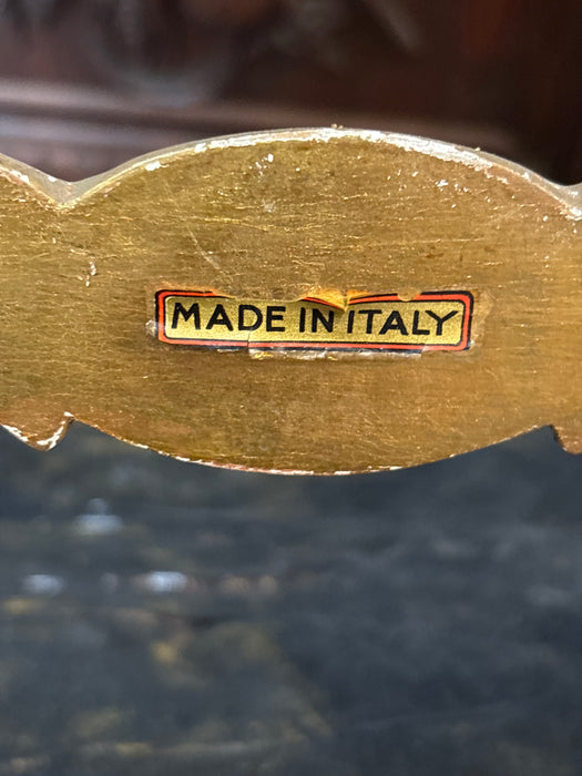 TALL GOLD MID CENTURY LADDER BACK CHAIR