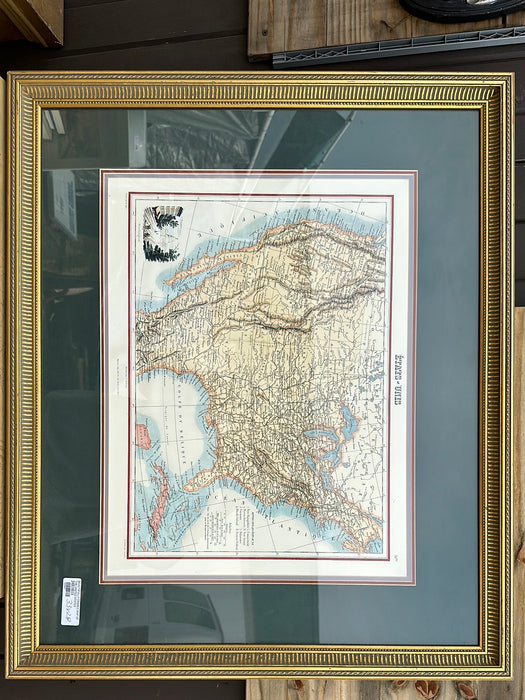 BEAUTIFULLY FRAMED MAP OF THE UNITED STATES