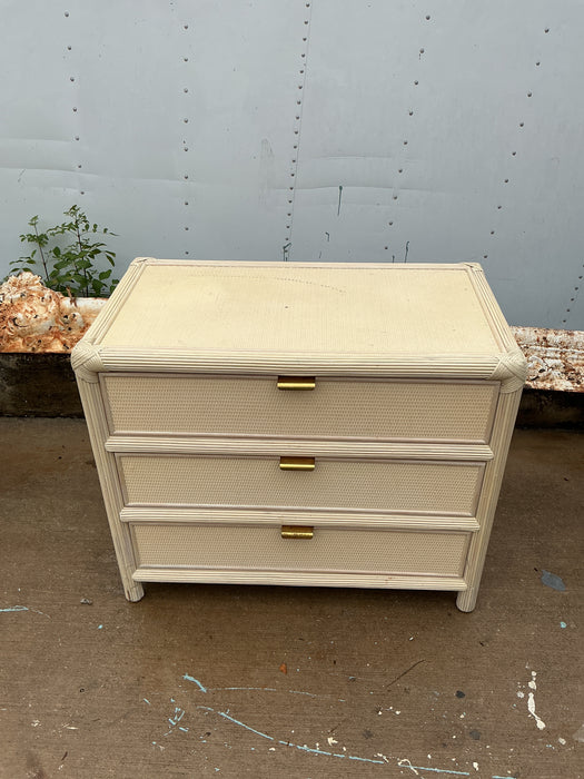 BAMBOO AND CANE LOOK 3 DRAWER CHEST
